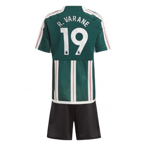 Maillot de foot Manchester United Raphael Varane #19 Extérieur enfant 2023-24 Manches Courte (+ pantalon court)